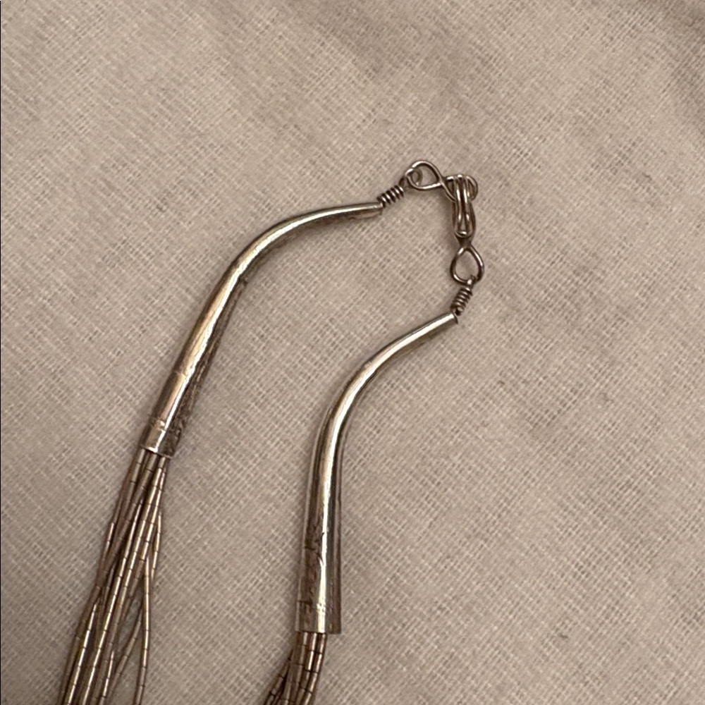 Silver Black/blue Multi-Strand Necklace Sterling Silver 9” from Westfield’s - Picture 4 of 6
